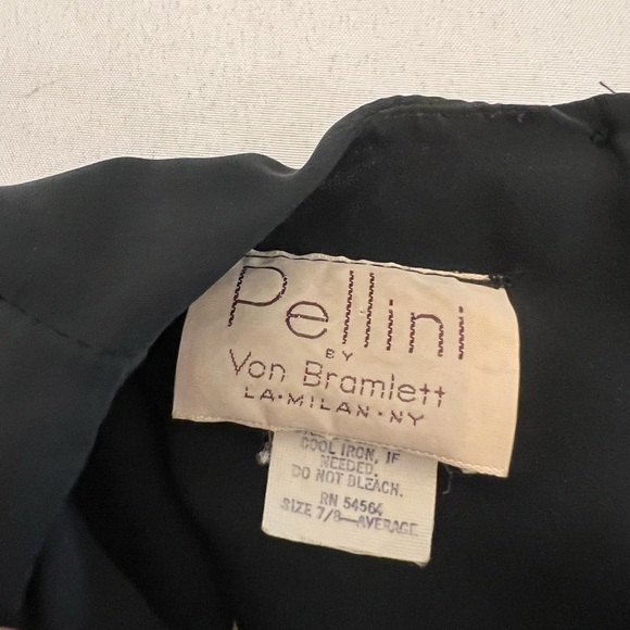 PELLINI BY VON BRAMLETT Vintage Women’s Sheer Dress, Size 7/8 - Picture 4 of 5